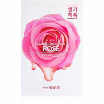 The Saem Natural Mask Sheet Rose Masca hidratanta cu efect revitalizant sub forma de foaie